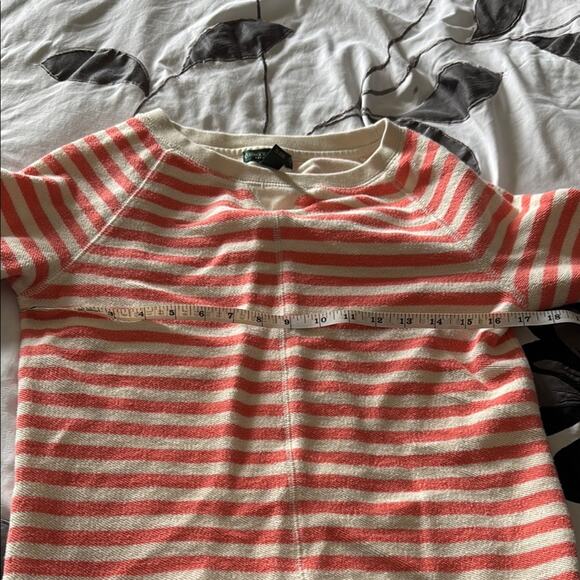 Lauren Jeans Company | Striped Coral and White Women's Sweater Size XS - Picture 6 of 7